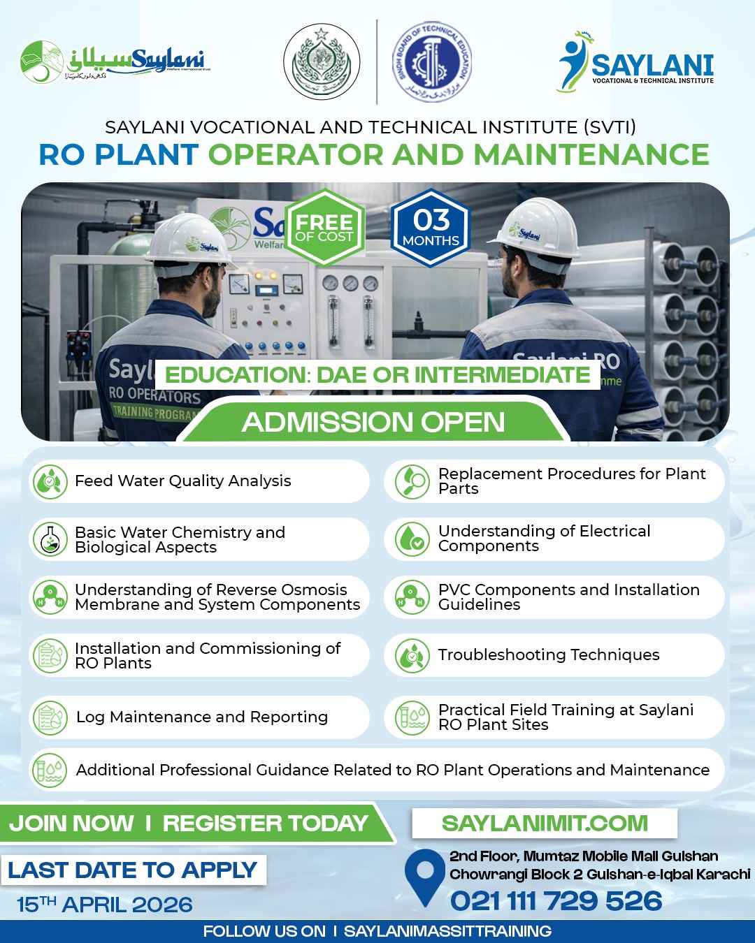 R/O Plant Operator and Maintenance